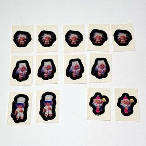 Vintage 1993 Collect-A-Card Norfin Trolls Sticker Lot Of  13
